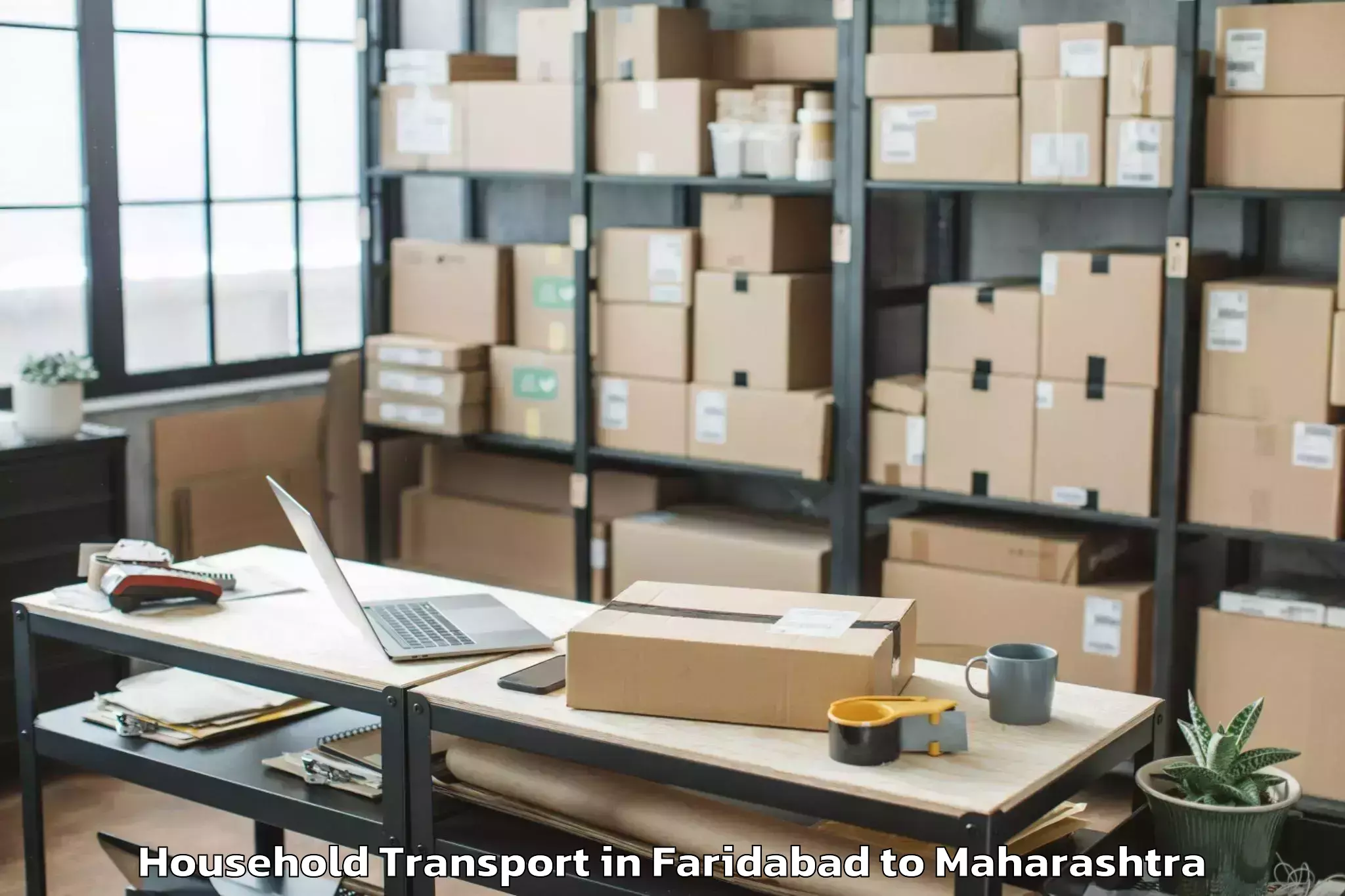 Professional Faridabad to Naigaon Khairgaon Household Transport